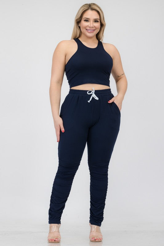 Big Stepping Ruched Pants Set