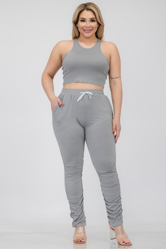 Big Stepping Ruched Pants Set