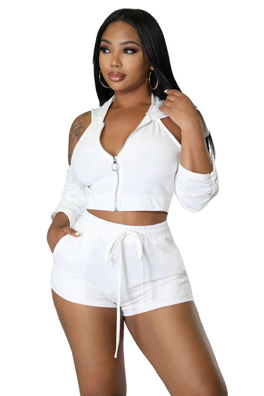 Off The Shoulder Crop Set