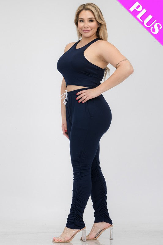 Big Stepping Ruched Pants Set