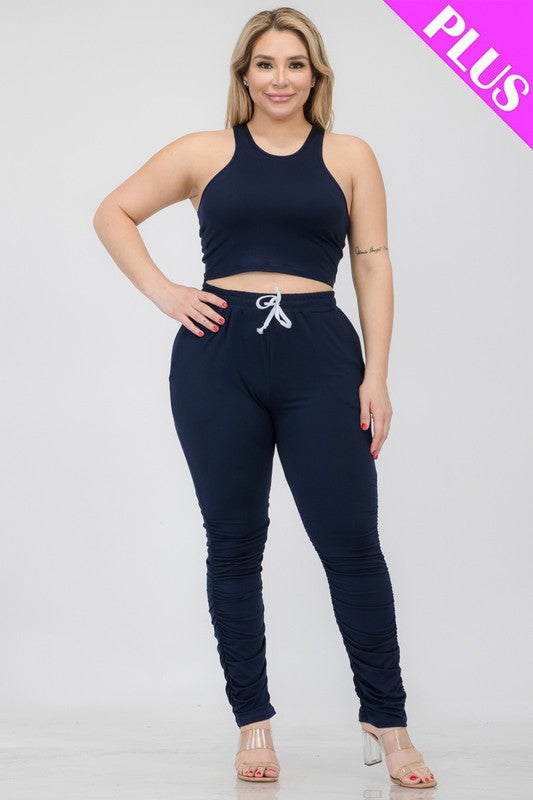 Big Stepping Ruched Pants Set