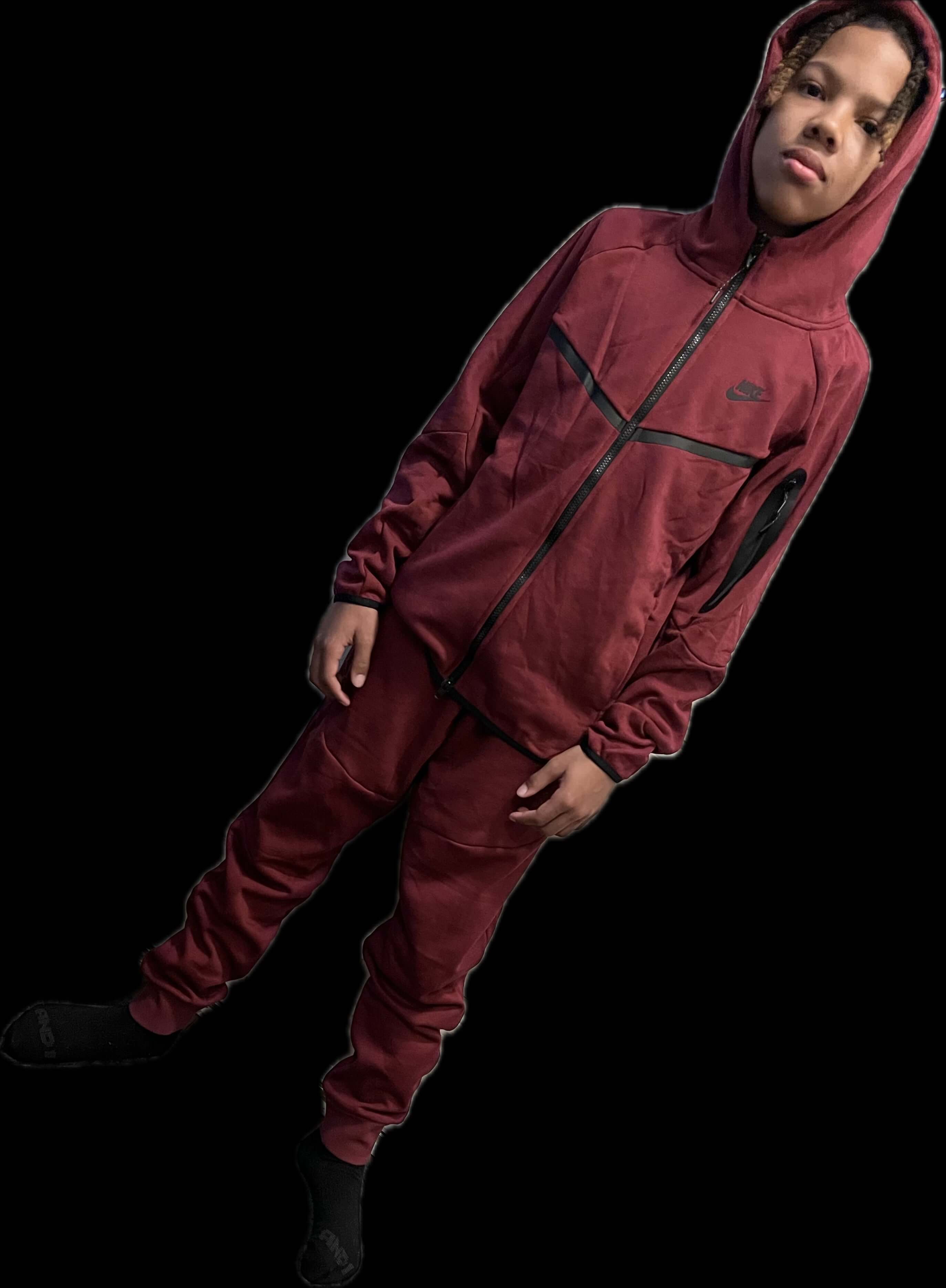 Men’s Tech Lightweight Fleece Sweatsuit, Hoodie Jogger Set, Street Luxe Tracksuit