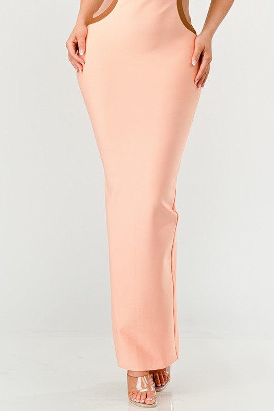 Peaches and Cream Infinity Bandage dress