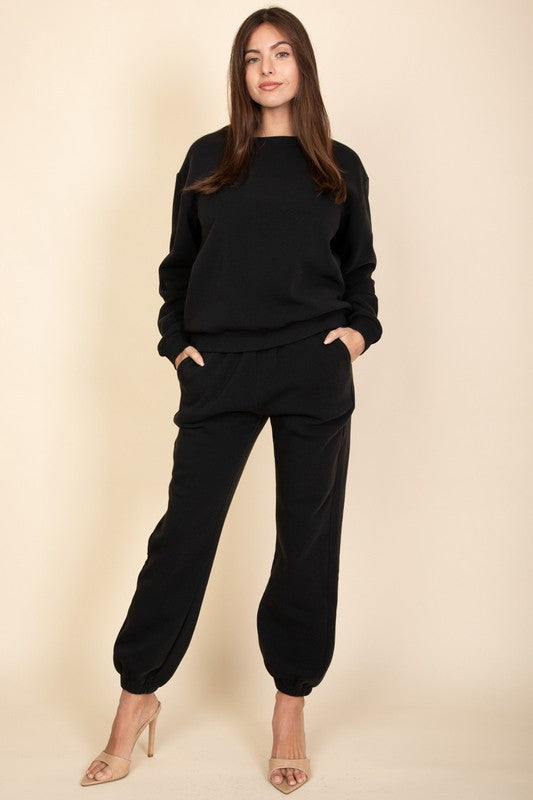 Side Pocket Drawstring Waist Sweatpants