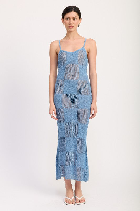 Contrast Maxi Dress