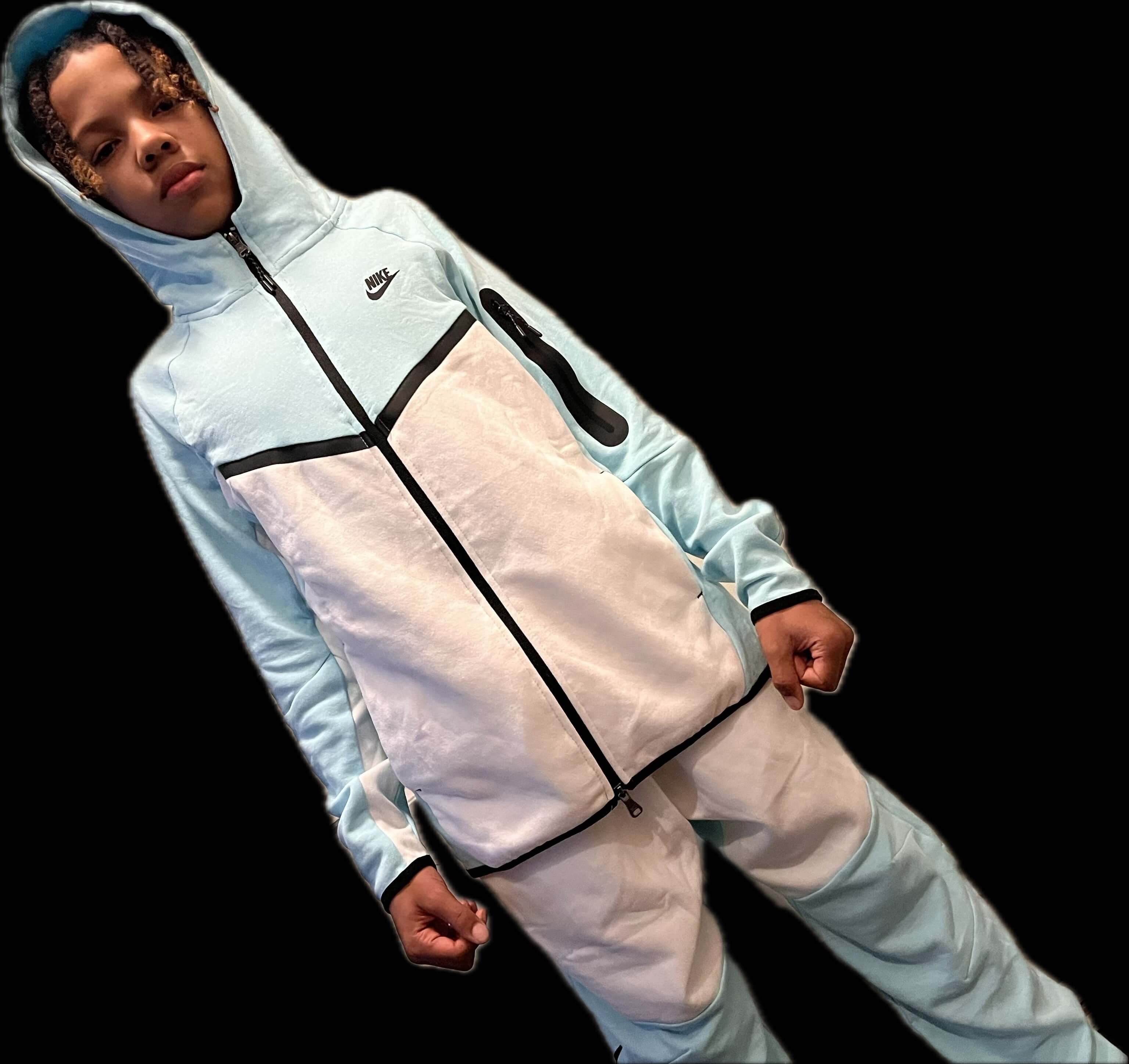 Men’s Tech Lightweight Fleece Sweatsuit, Hoodie Jogger Set, Street Luxe Tracksuit