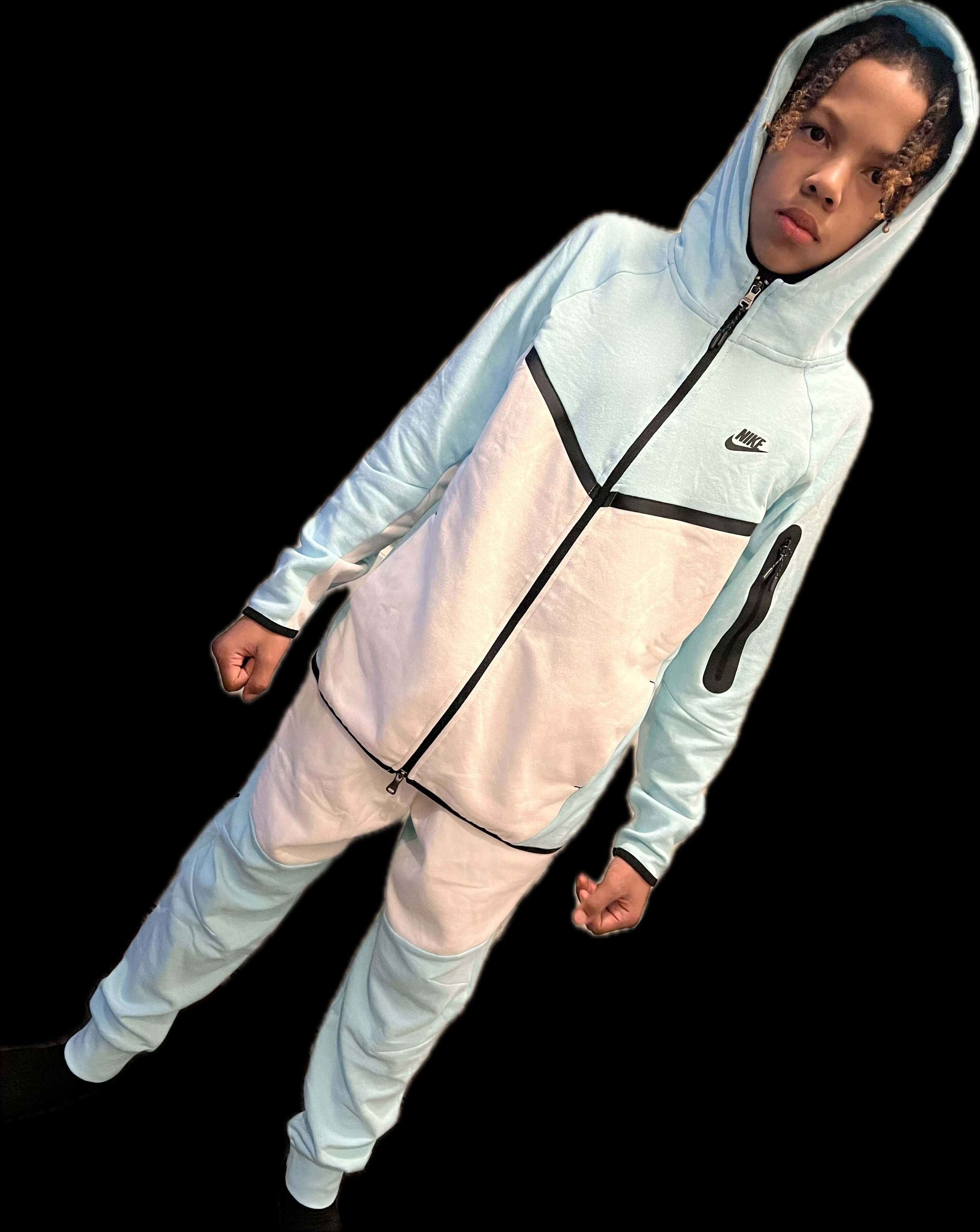Men’s Tech Lightweight Fleece Sweatsuit, Hoodie Jogger Set, Street Luxe Tracksuit