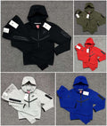 Kids Premium Tech Lightweight Tracksuit Set Zip Hoodie & Jogger Set Athletic Sweatsuit