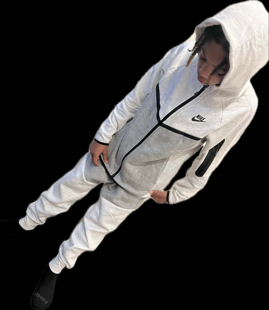 Men’s Tech Lightweight Fleece Sweatsuit, Hoodie Jogger Set, Street Luxe Tracksuit