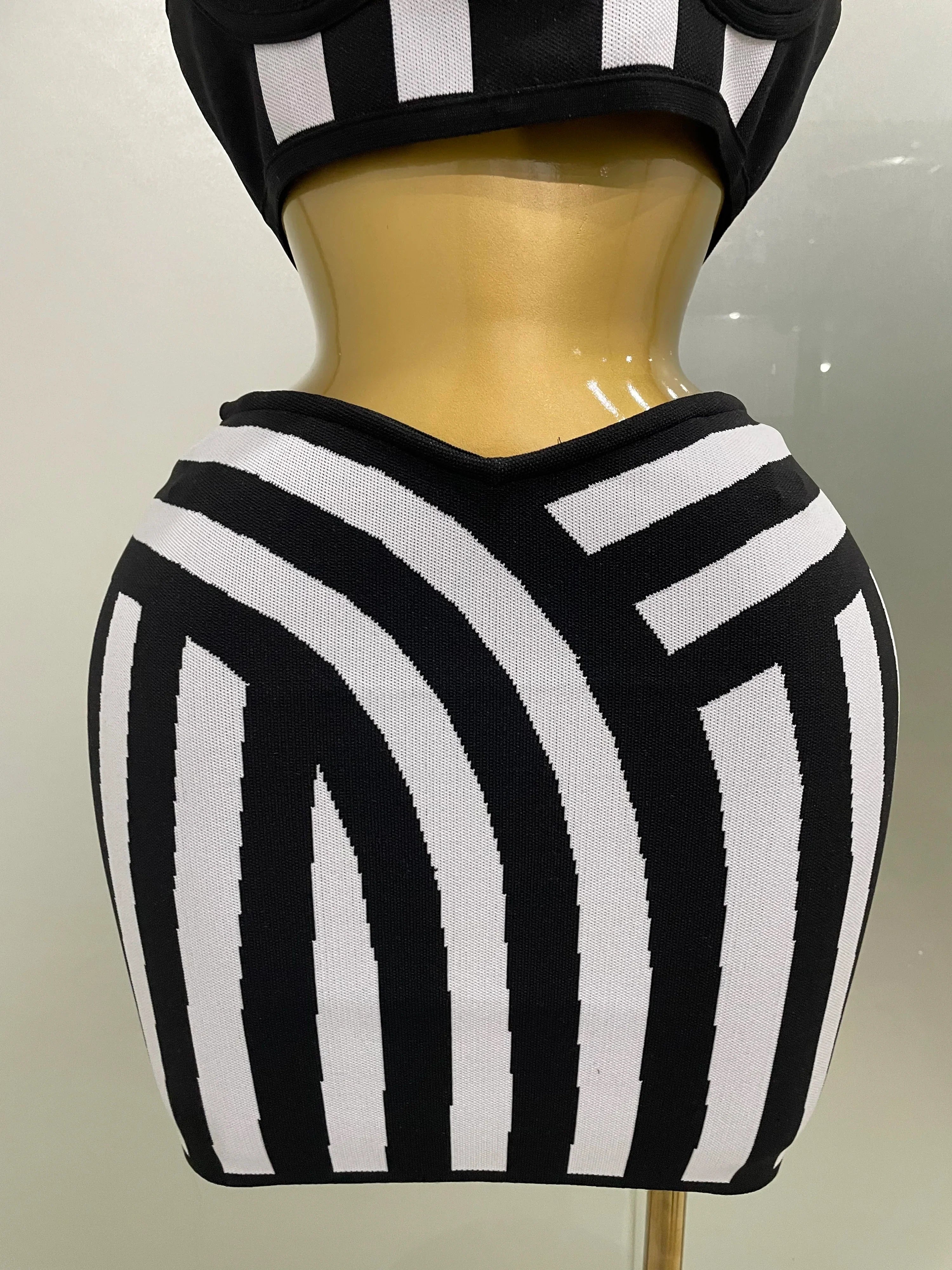 Optical Illusion Halter Bandage 2-Piece Set