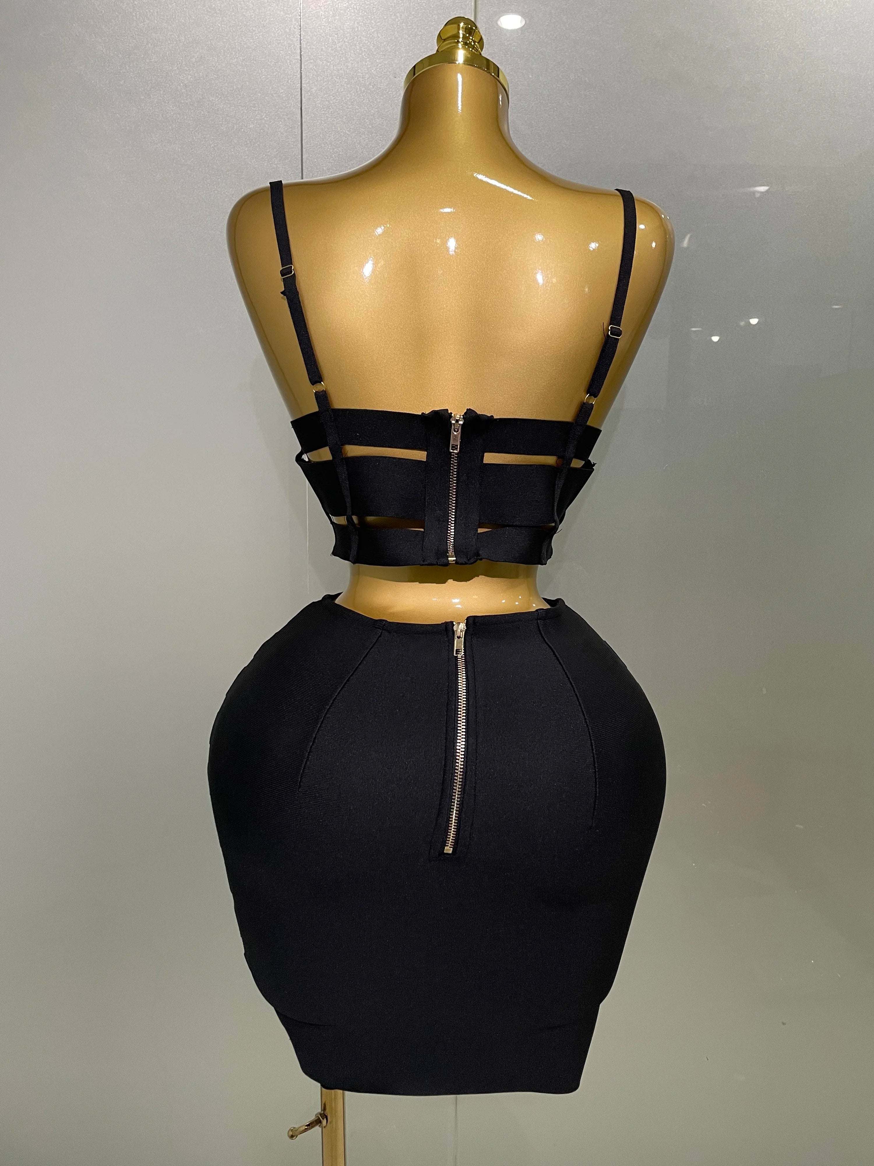 Sculpted Buckle Bandage 2-Piece Set