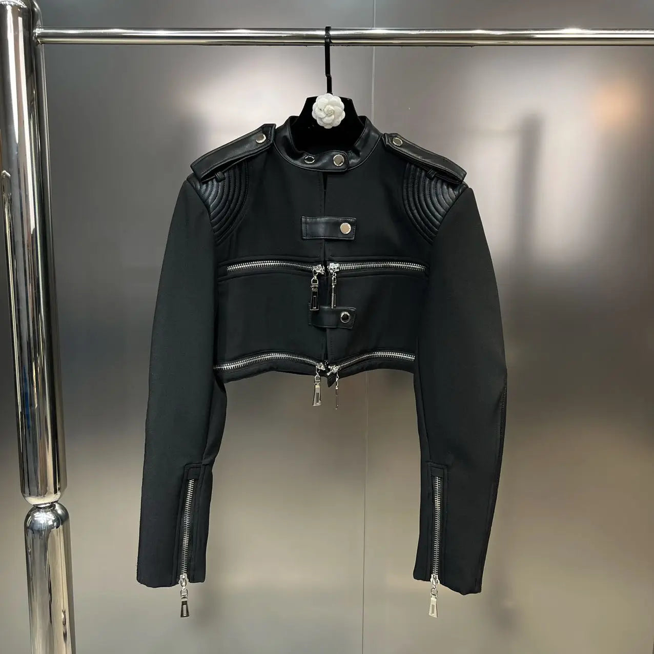 Structured Moto Jacket + Cargo Skirt Set