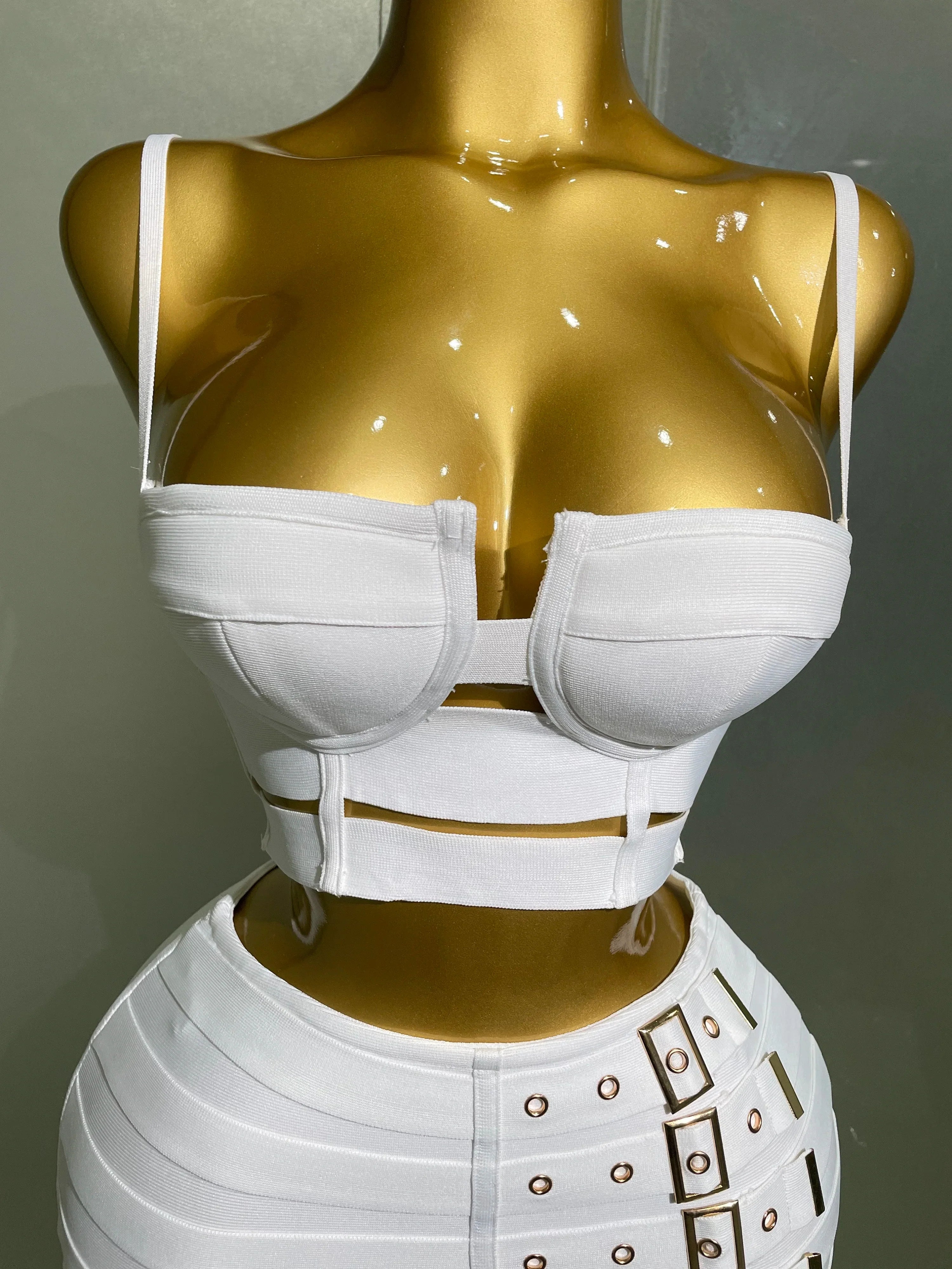 Sculpted Buckle Bandage 2-Piece Set
