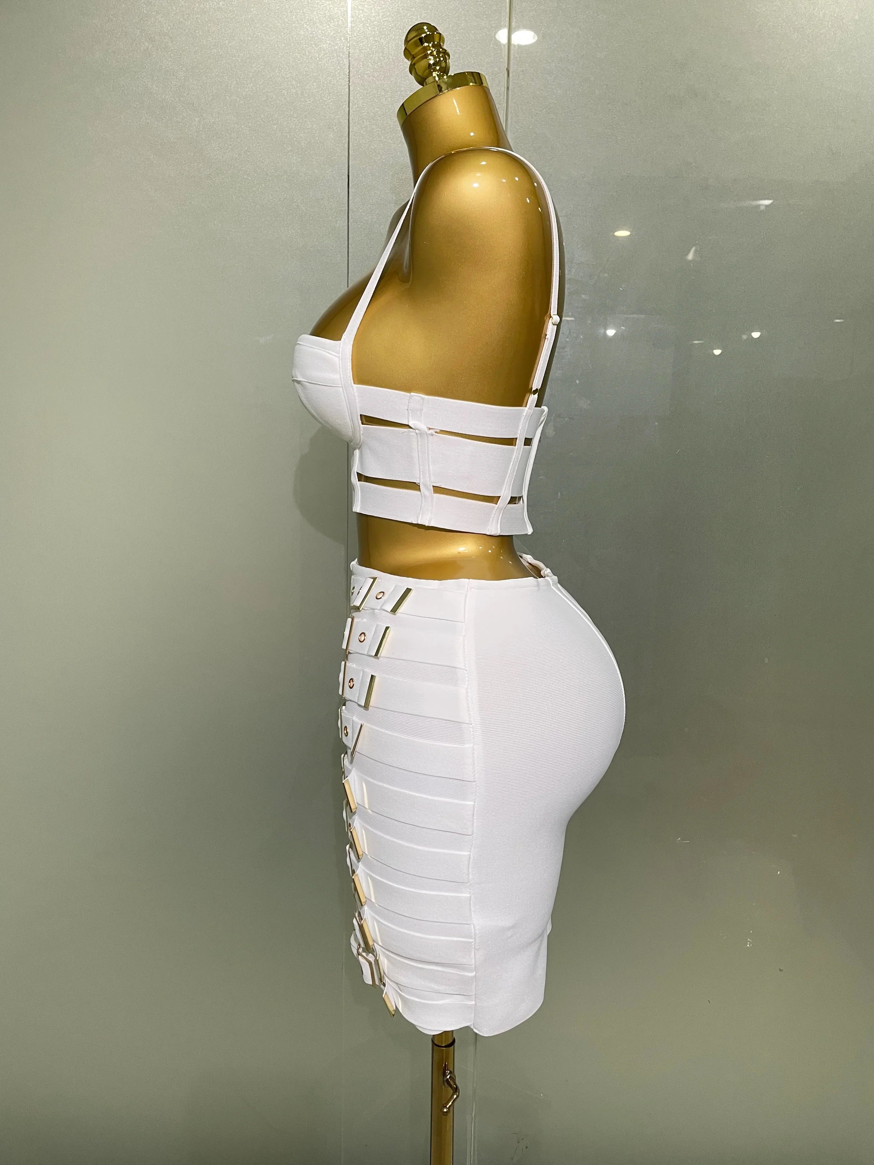 Sculpted Buckle Bandage 2-Piece Set