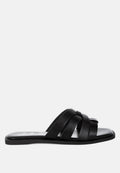 Sebal Strappy Faux Leather Slip Ons