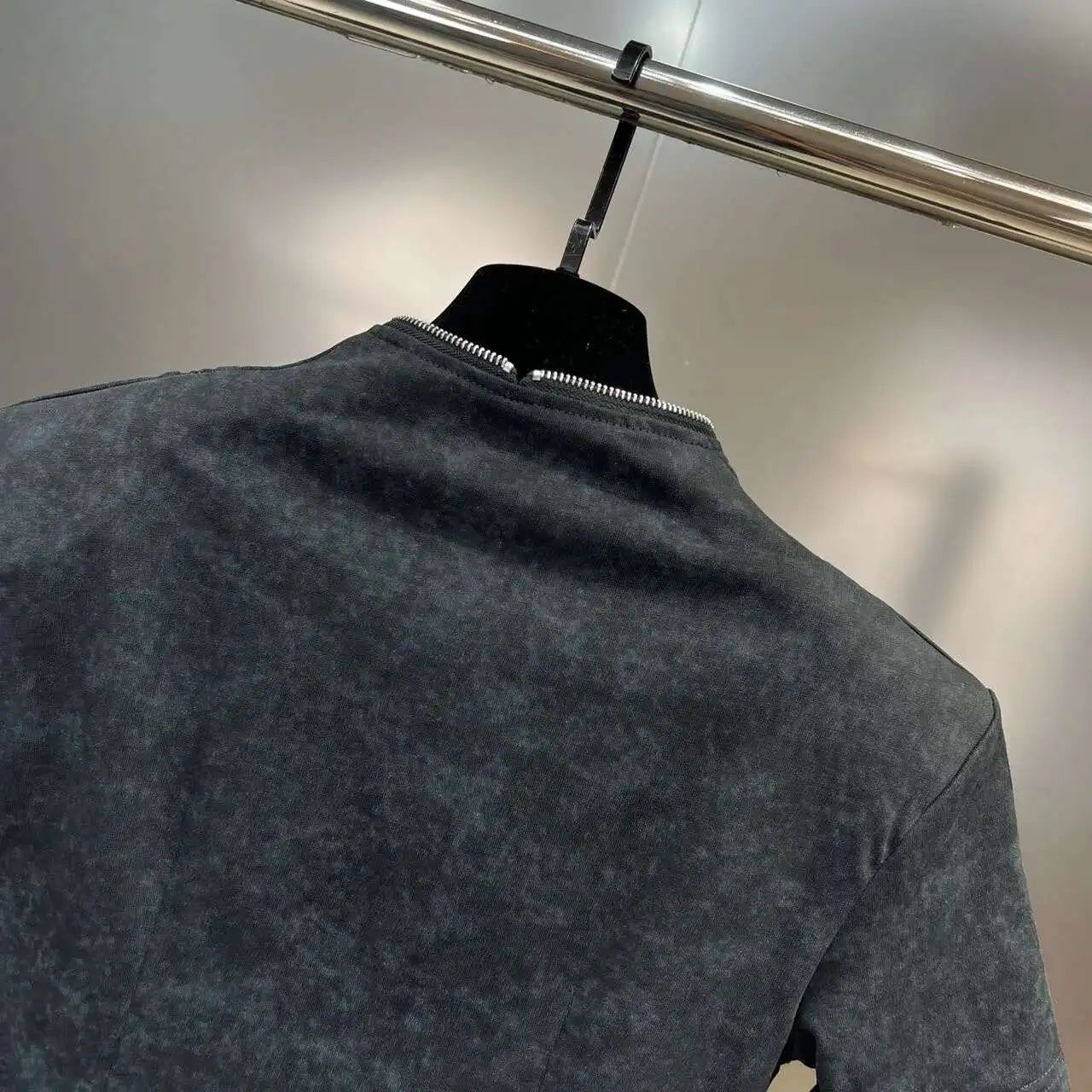Asymmetry Edge Zip Top