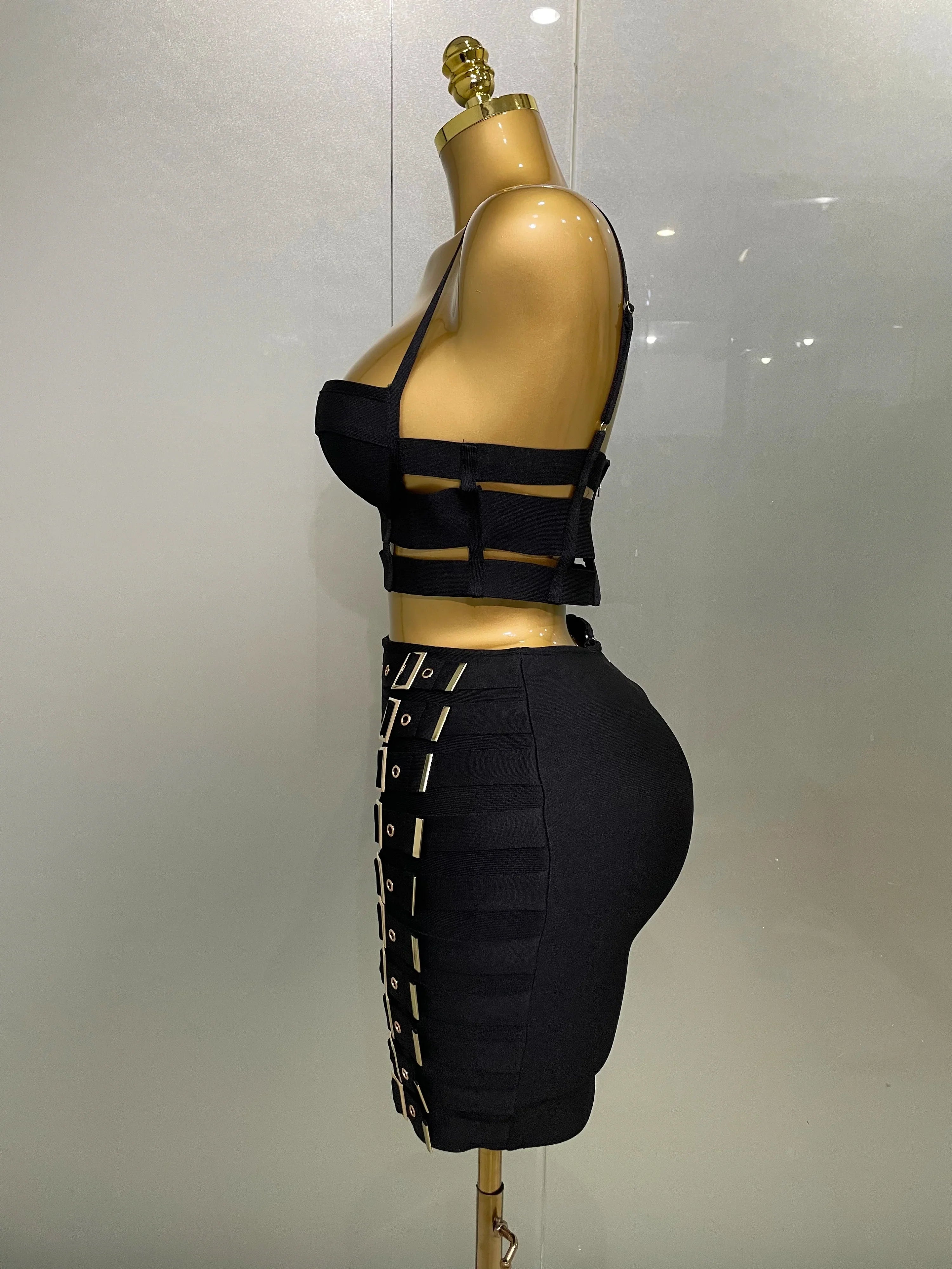 Sculpted Buckle Bandage 2-Piece Set