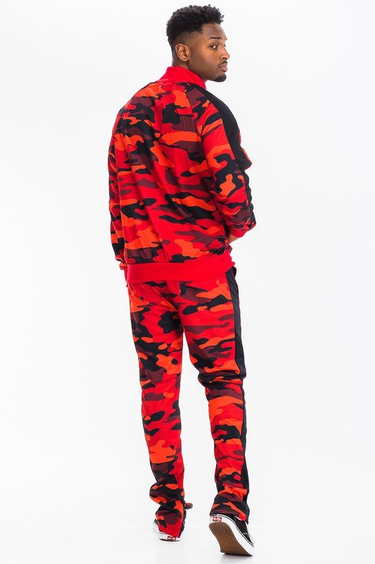 Camo Tracksuit – 2 Piece Streetwear Set – Slim Fit