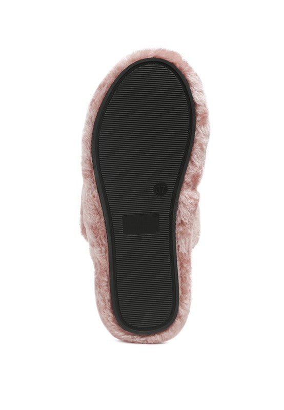 Double Strap Plush Slides