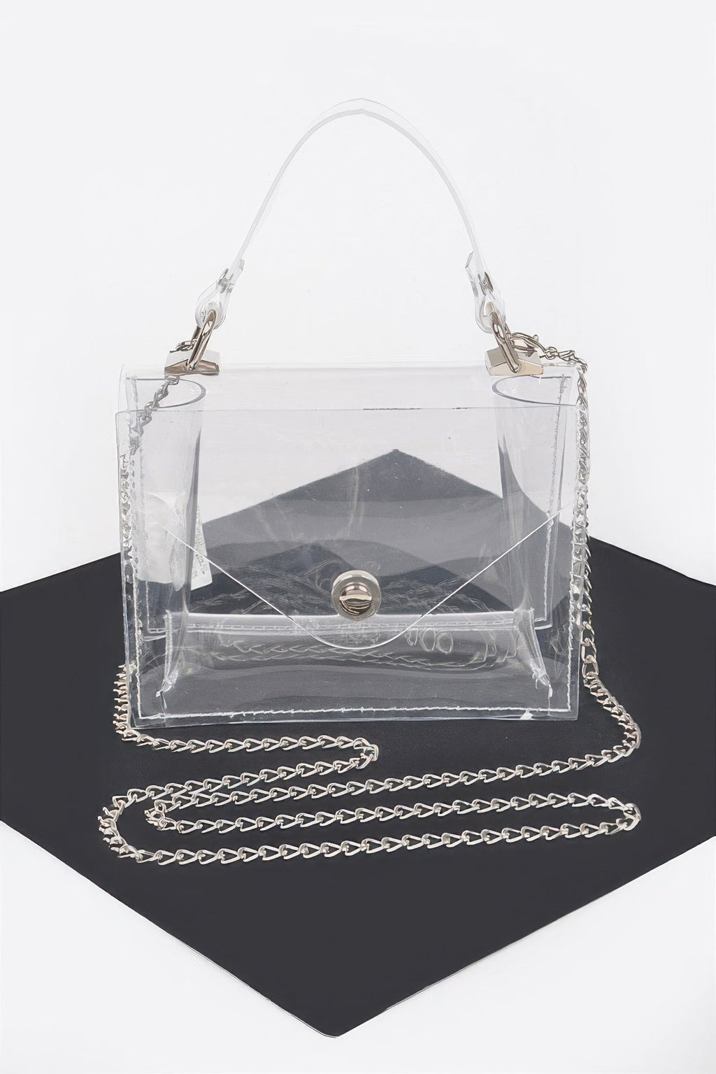 Clear Pvc Top Handle Crossbody Bag