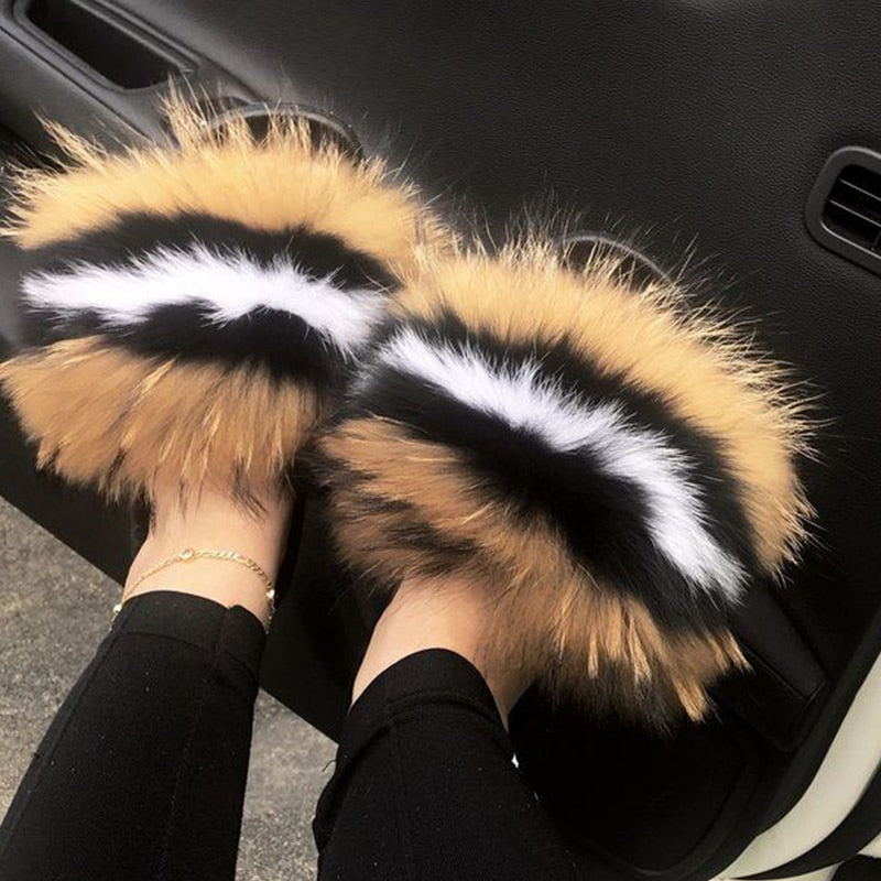 Faux Fur Slides – Plush Luxury Slip-On