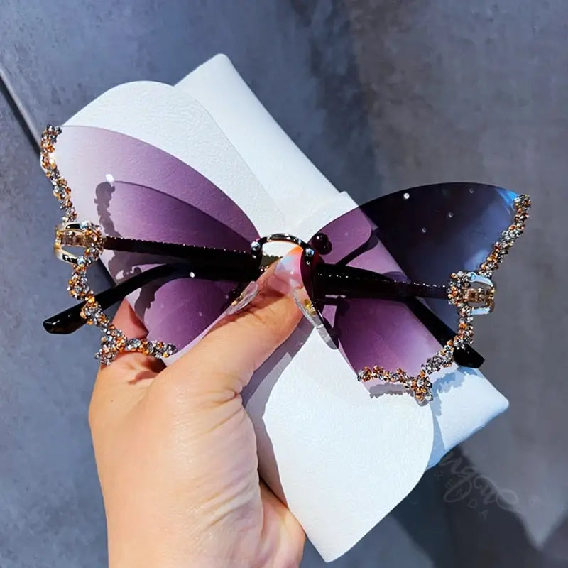 Rimless Butterfly Sunglasses