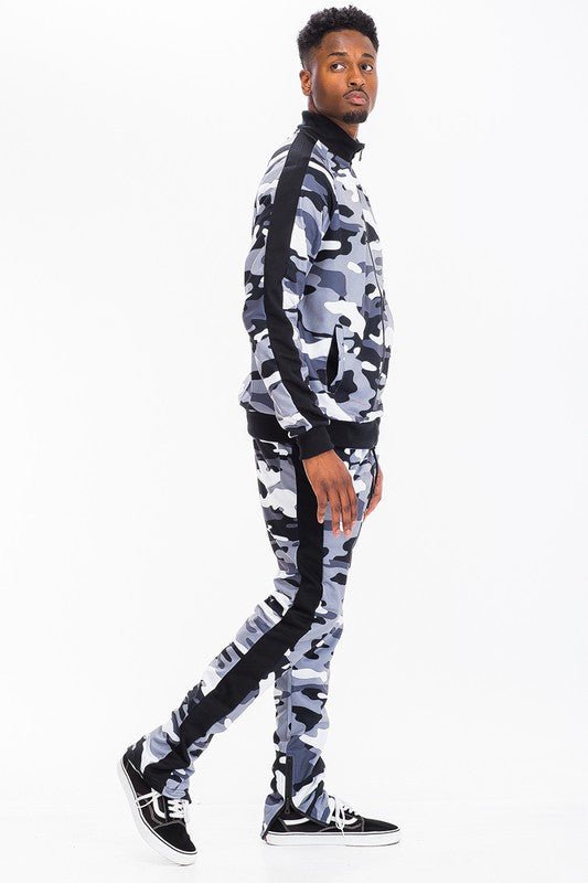 Camouflage Tracksuit Set – Camo Jacket & Jogger Pants