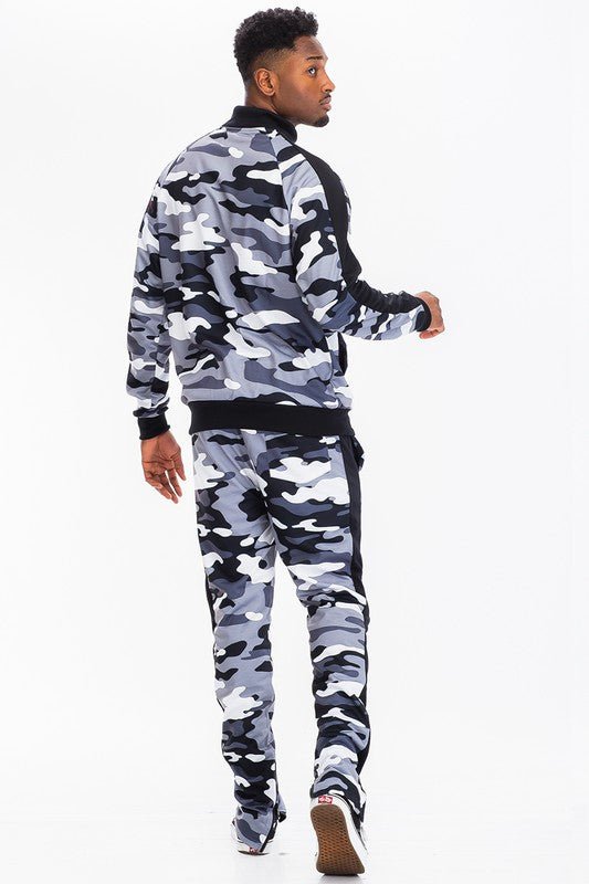 Camouflage Tracksuit Set – Camo Jacket & Jogger Pants